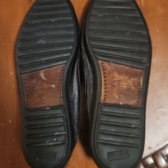 Bragano Italian Black Leather Loafers Shoes Tassels 10.5 main image 7